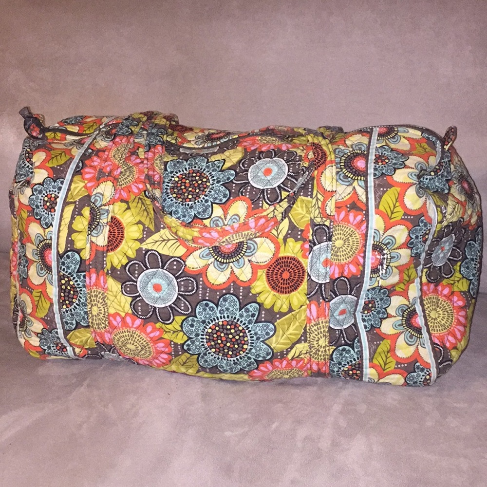 Vera Bradley “flower shower” large duffel bag